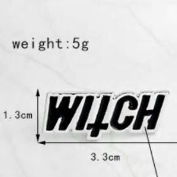 Black Witch Pin Brooch - Picture 1 of 3